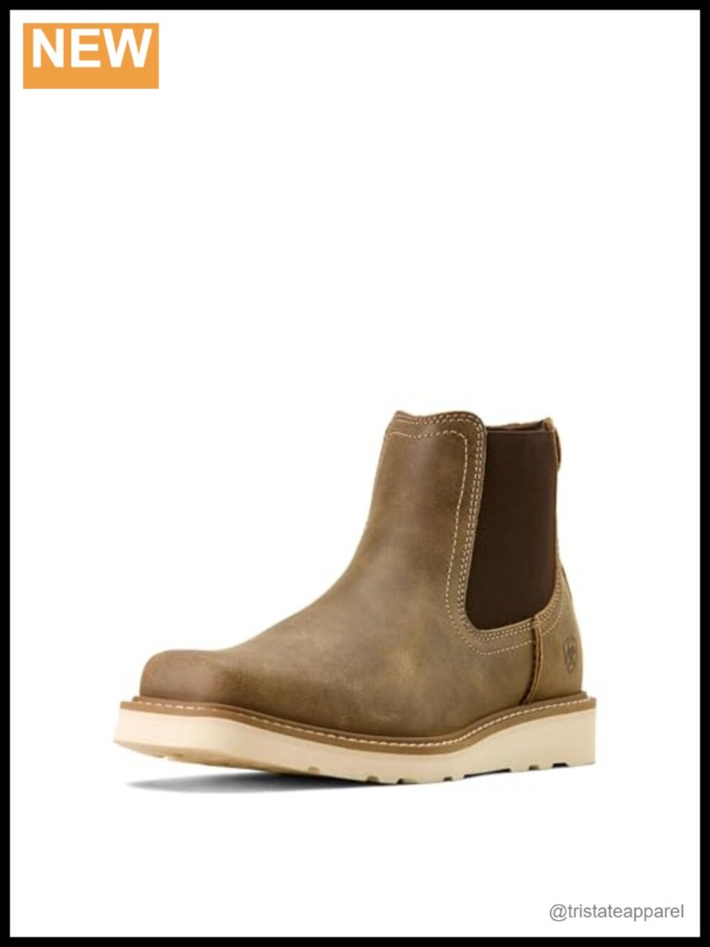 Leather Chelsea Boots for Women, Square Toe Pull-On Boots, Calf High, 4LR Tech,